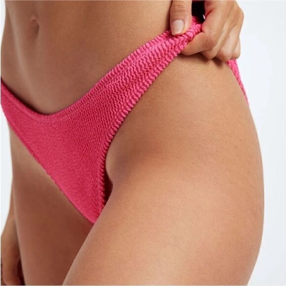 Good American NWT Always Fits One Shoulder Bikini in Bright Pink Size S/M - Picture 4 of 9